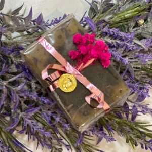 قطعة واحدة من صابون الجلسرين خالي من المواد الكيميائية - بالورد الطبيعي