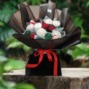 باقة من الشمع المعطر بالوان مختلفة على شكل زهور فواحة - للمناسبات والهدايا