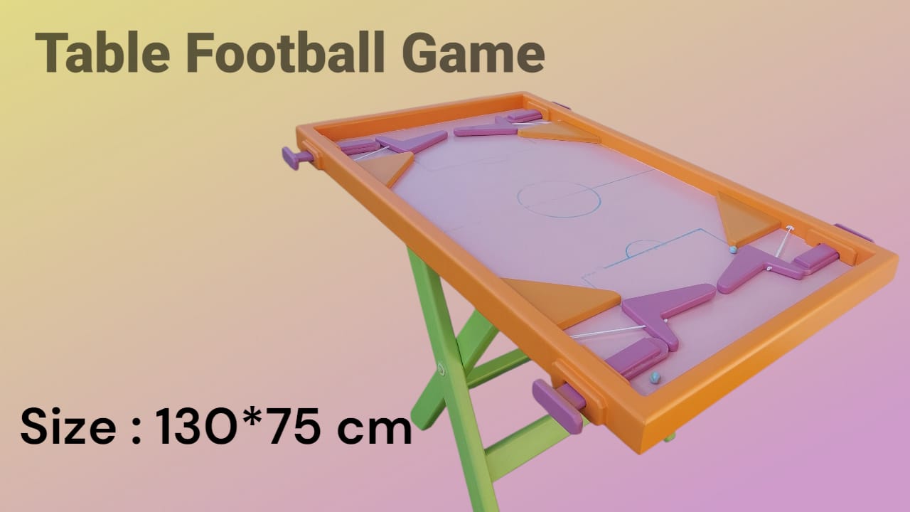 لعبة كرة قدم طاولة مصممة كملعب كرة قدم لتحريك الكرة بالأصابع قياس 130* 75سم 